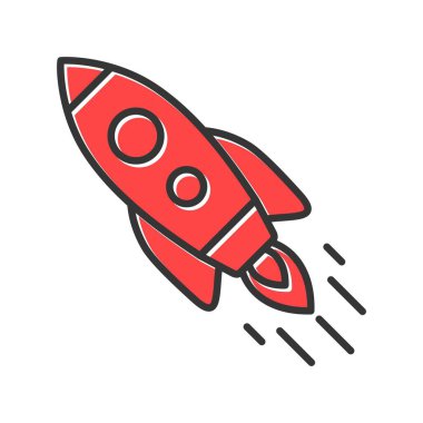 Inclined Rocket Creative Icons Desig