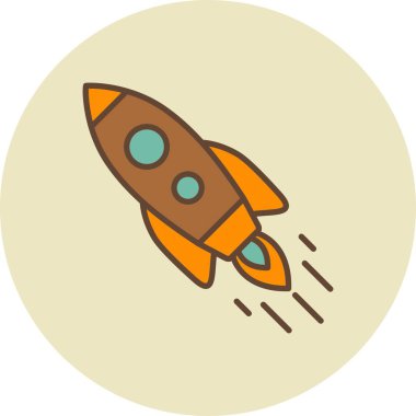  Inclined Rocket Creative Icons Desig