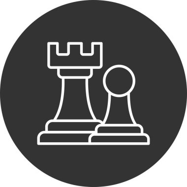 Satranç Kuleleri Yaratıcı Simgeler Tasarımı