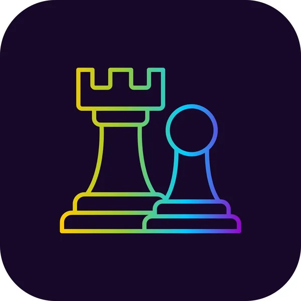 Tvůrčí Ikony Šachových Věží Desig — Stockový vektor