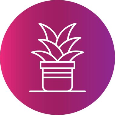 Bitki Saksısı Yaratıcı Simgeler Tasarımı