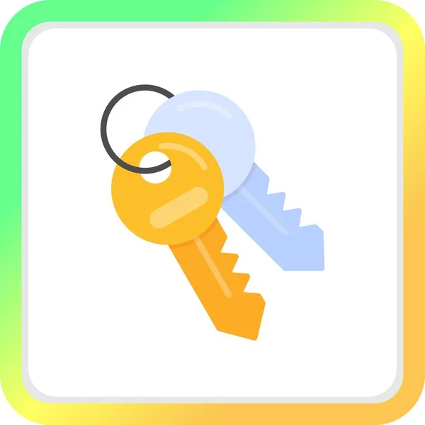 Keys Creative Icons Desig — ストックベクタ