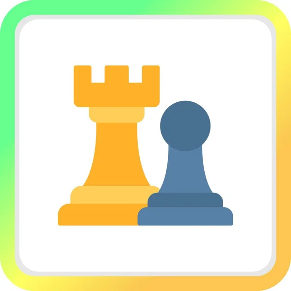 Chess Towers Creative Icons Desig — Stock Vector