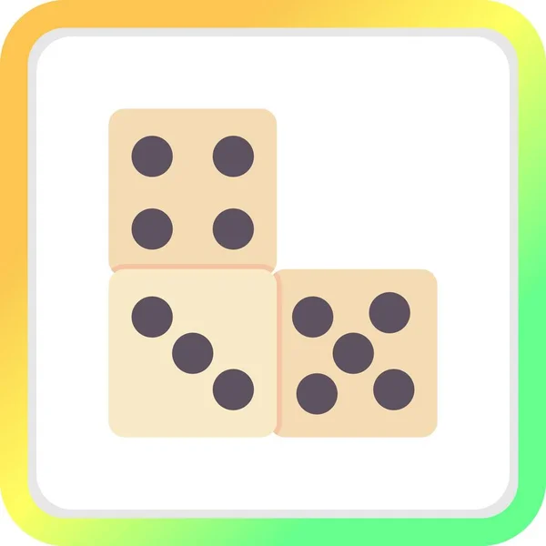 Domino Piece Creative Icons Desig — Stockový vektor