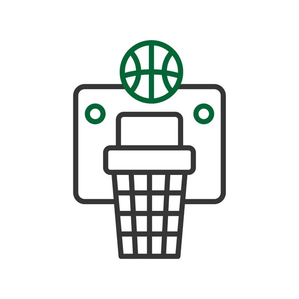 Koszykówka Hoop Kreatywne Ikony Desig — Wektor stockowy