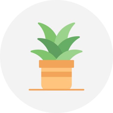 Bitki Saksısı Yaratıcı Simgeler Tasarımı