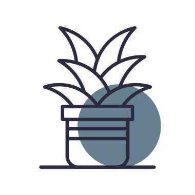 Bitki Saksısı Yaratıcı Simgeler Tasarımı