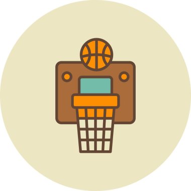 Basketbol Hoop Yaratıcı Simgeler Tasarımı