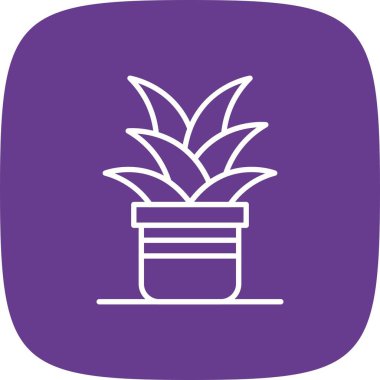 Bitki Saksısı Yaratıcı Simgeler Tasarımı