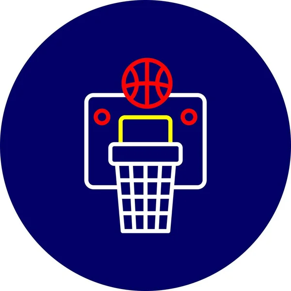 Basketball Hoop Creative Icons Desig — Διανυσματικό Αρχείο