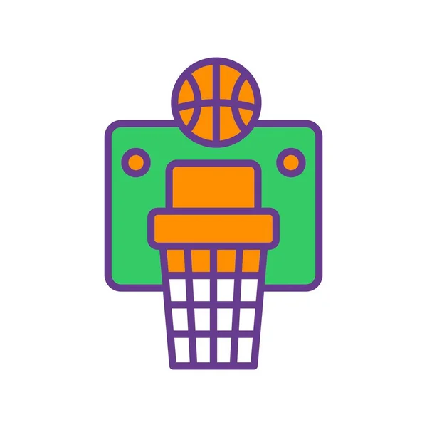 Basketball Hoop Creative Icons Desig — Vector de stock