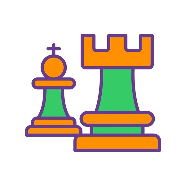 Chess king and queen icon. Simple game element illustration. Game