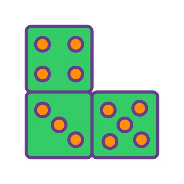 Domino Parçası Yaratıcı Simgeler Tasarımı — Stok Vektör