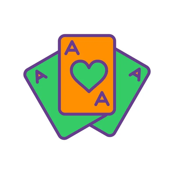Playing Cards Creative Icons Desig — Stockvektor