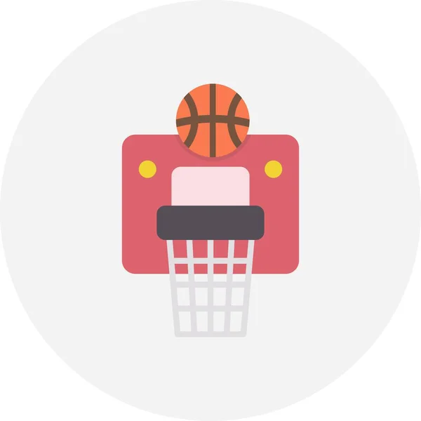 Basketball Hoop Creative Icons Desig — Vetor de Stock
