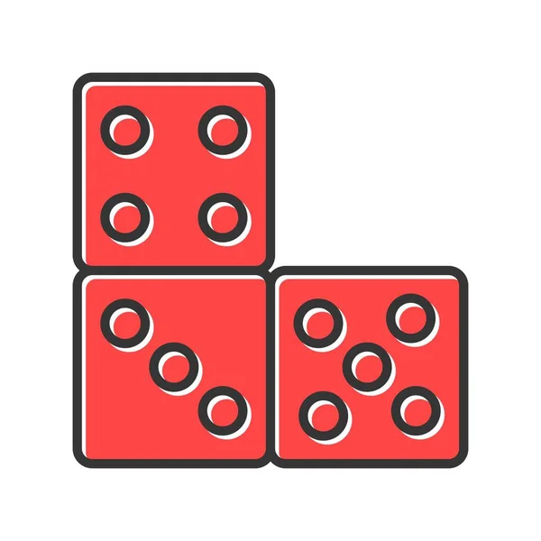 Domino Piece Kreativa Ikoner Desig — Stock vektor