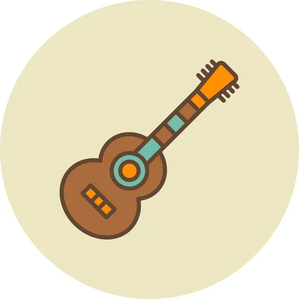Акустична Гітара Творчі Ікони Desig — стоковий вектор