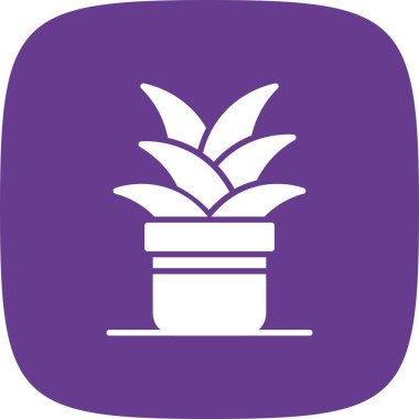 Bitki Saksısı Yaratıcı Simgeler Tasarımı