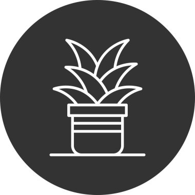 Bitki Saksısı Yaratıcı Simgeler Tasarımı