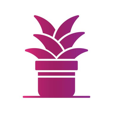 Bitki Saksısı Yaratıcı Simgeler Tasarımı