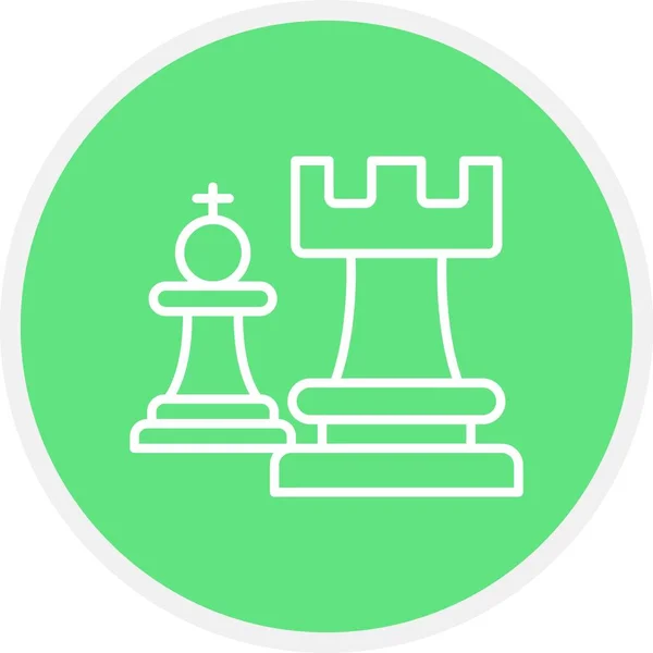 チェスの駒の創造的なアイコンのデザイン — ストックベクタ