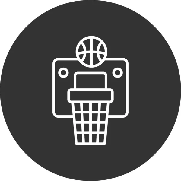 Koszykówka Hoop Kreatywne Ikony Desig — Wektor stockowy