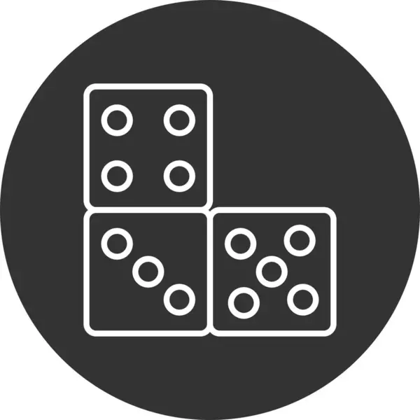 Domino Piece Kreative Ikonen Desig — Stockvektor