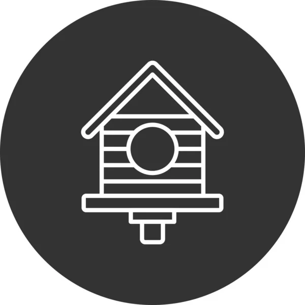 Birdhouse Ícones Criativos Desig — Vetor de Stock