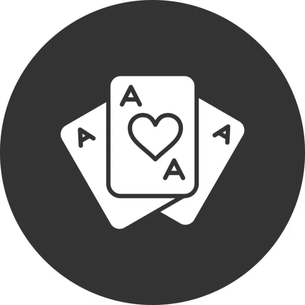 Playing Cards Creative Icons Desig — Vector de stock