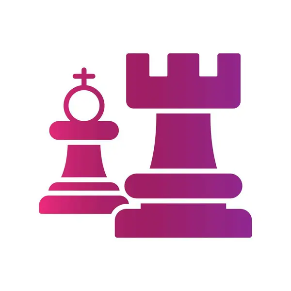 Chess Piece Creative Icons Desig — Stock Vector