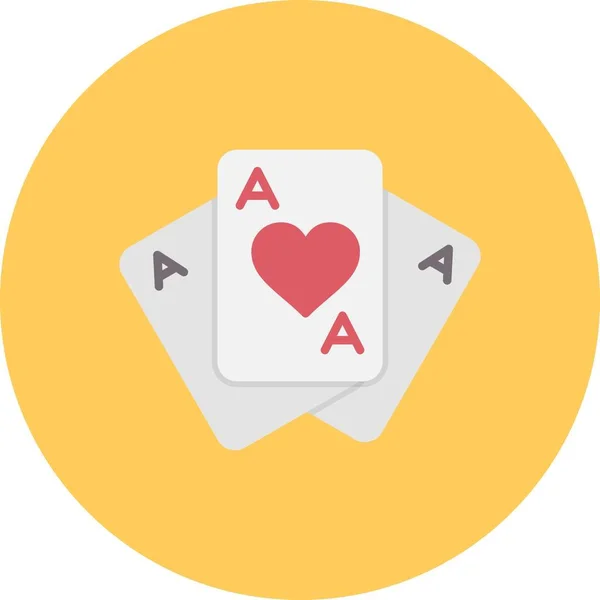 Playing Cards Creative Icons Desig — Vector de stock