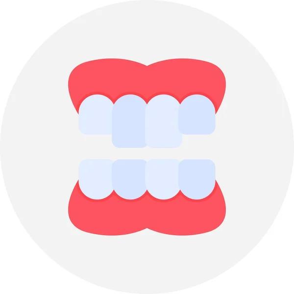 Diseño Iconos Creativos Prótesis Dentales — Vector de stock
