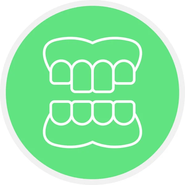 Tandproteser Kreativa Ikoner Desig — Stock vektor