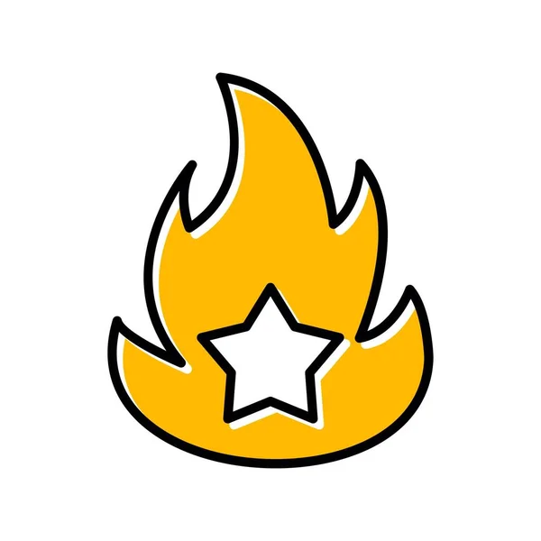 Kreative Ikonen Flammen — Stockvektor