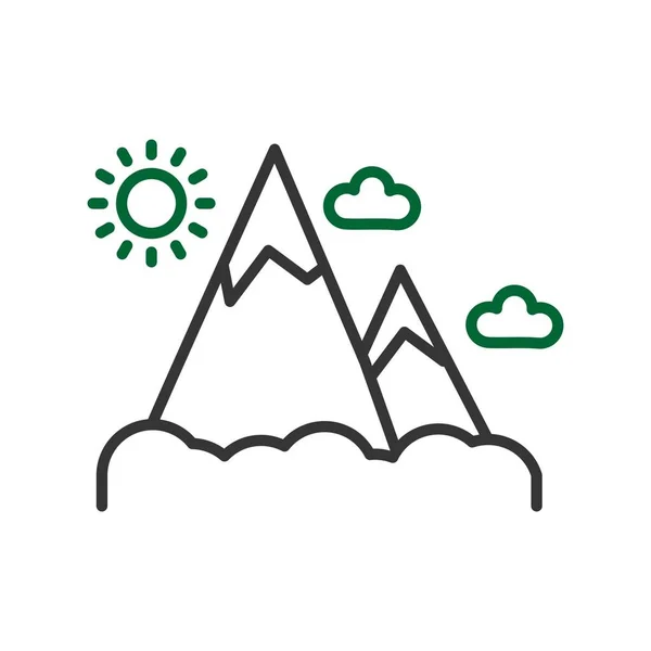 Montaña Iconos Creativos Desig — Vector de stock