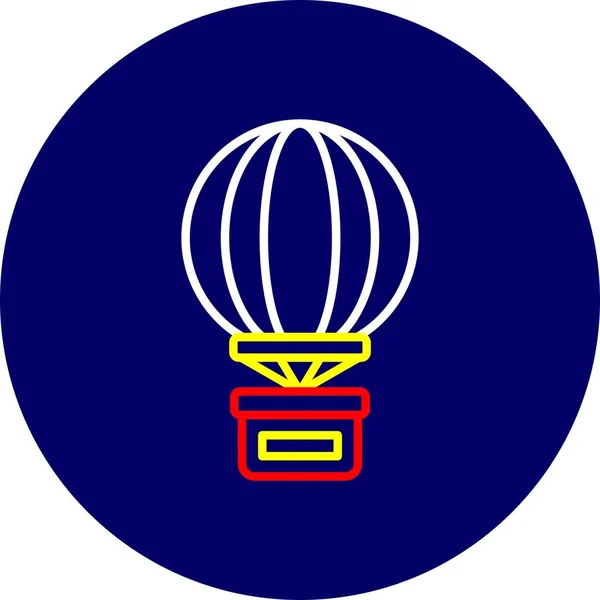 Hot Air Balloon Creative Icons Desig — Stock Vector