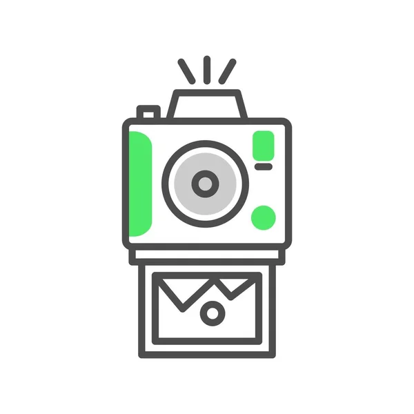 Instant Camera Creative Icons Desig — Stock Vector