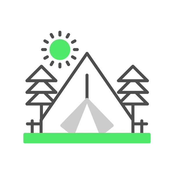 Camping Creative Icons Tervezése — Stock Vector