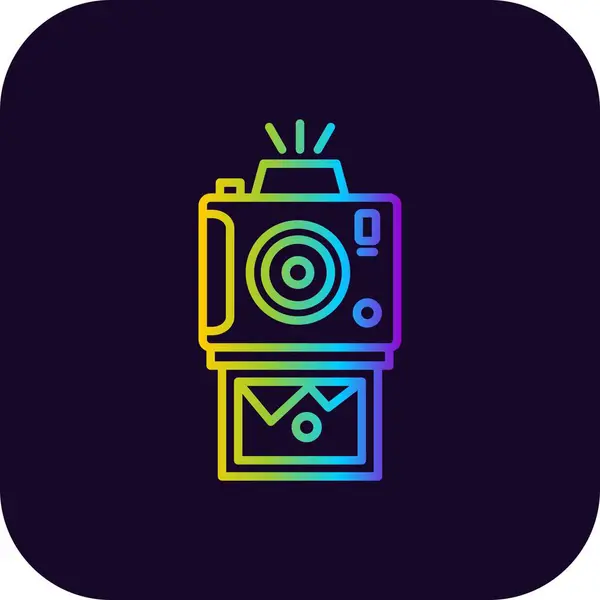 Icônes Créatives Caméra Instantanée Desig — Image vectorielle