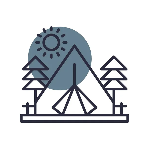 Camping Creative Icons Desig — Vector de stock