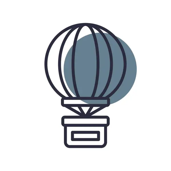 Hot Air Balloon Creative Icons Desig — Vetor de Stock