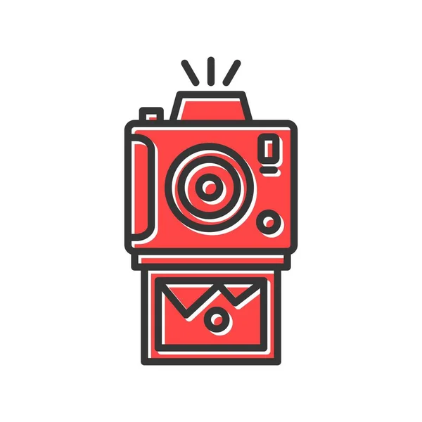 Câmera Instantânea Ícones Criativos Desig — Vetor de Stock