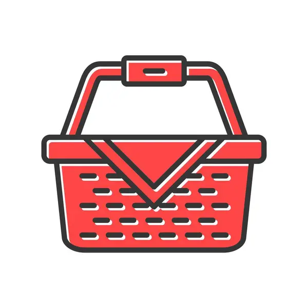 Picnic Basket Creative Icons Desig — Vector de stock