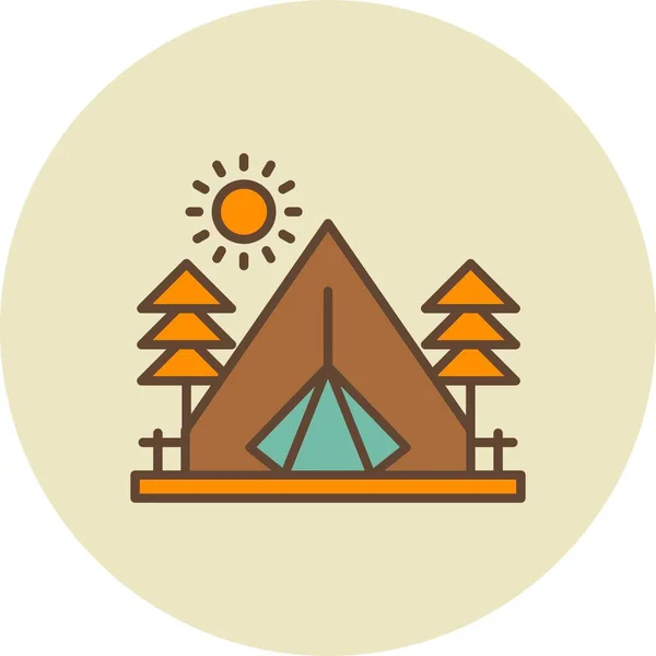Camping Creative Icons Desig — Vector de stock