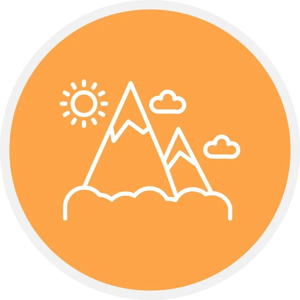 Mountain Creative Icons Desig — Vettoriale Stock