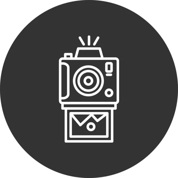 Câmera Instantânea Ícones Criativos Desig — Vetor de Stock