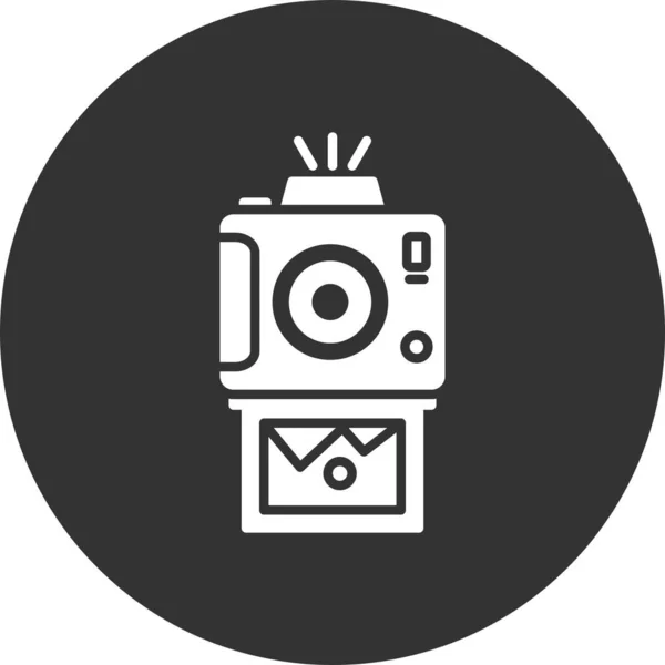 Icônes Créatives Caméra Instantanée Desig — Image vectorielle
