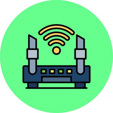  Wifi Yönlendirici Yaratıcı Simgeler Tasarımı