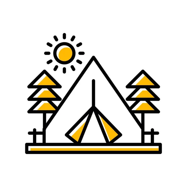 Camping Creative Icons Desig — Stock Vector