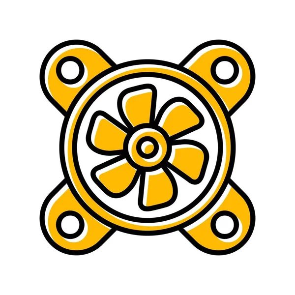 Cooling Fan Creatieve Iconen Desig — Stockvector